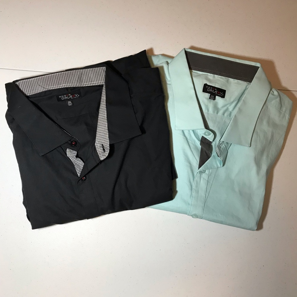 2 Men’s Long Sleeve Slim Fit Dress Shirts